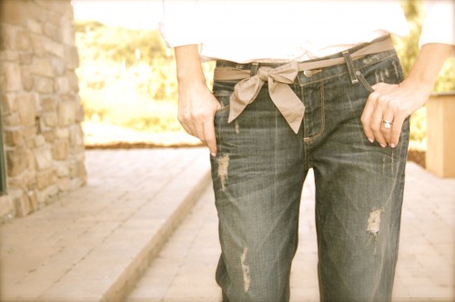 gingham shirt & boyfriend jeans