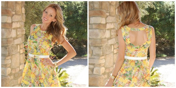 london times printed floral chiffon dress