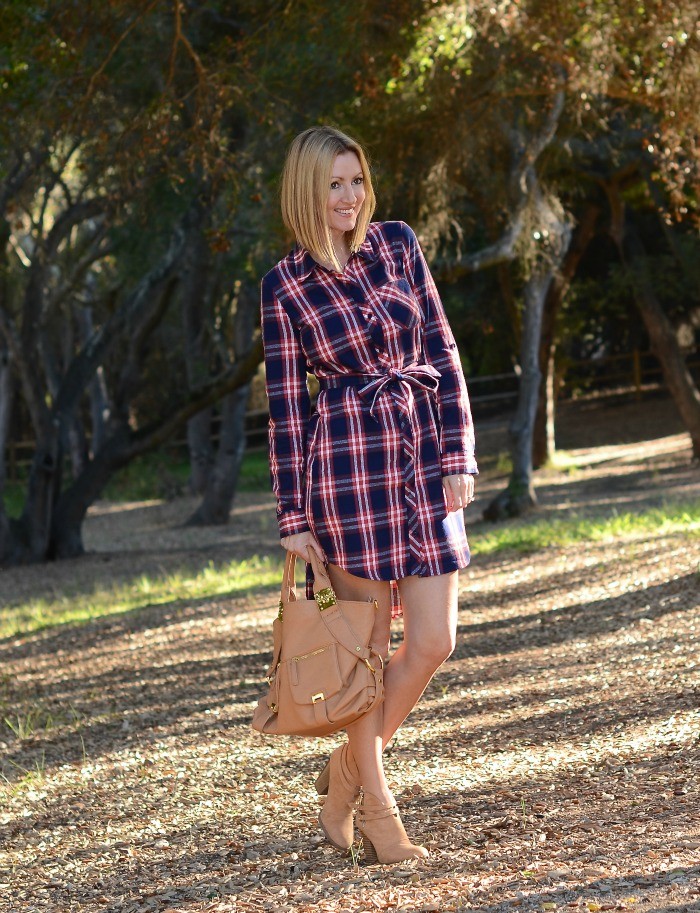 Justfab Plaid Flannel Dress 