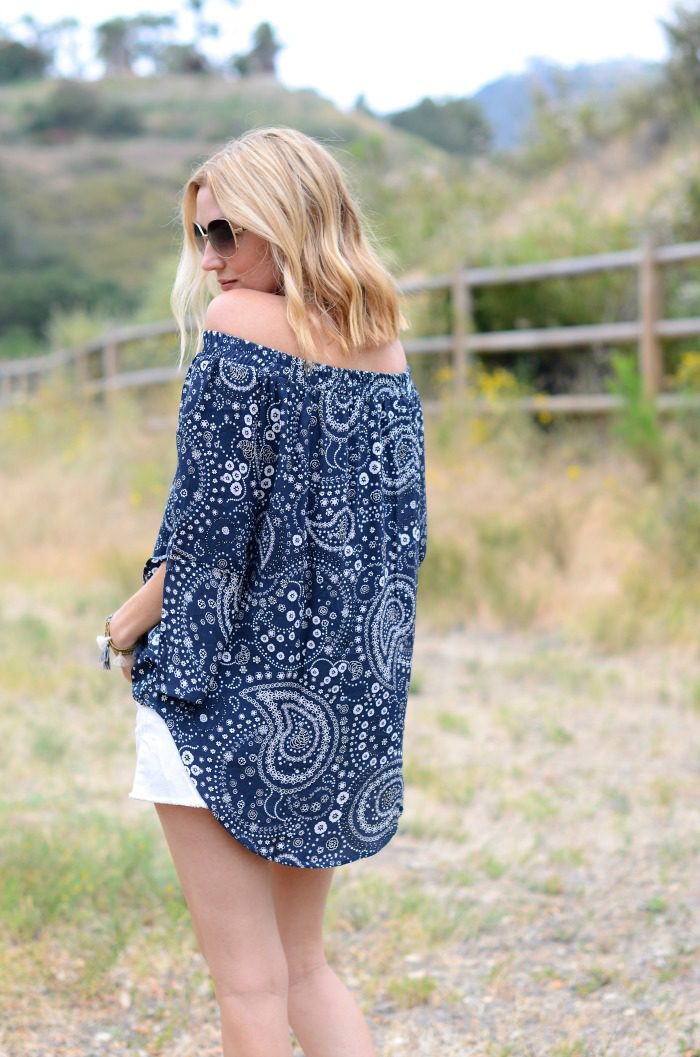 Faithful Paisley Off the Shoulder Top